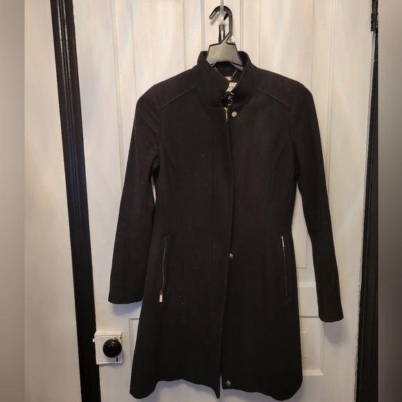 Black Calvin Klein wool coat - Picture 3 of 4